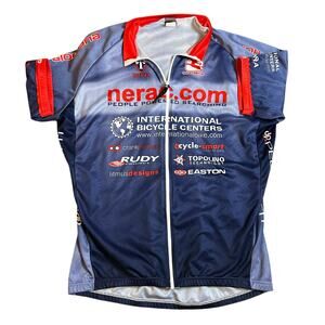 Giordana Cycling Jersey XXL Full Zip Blue Red Made in Italy Rudy Project Nerac